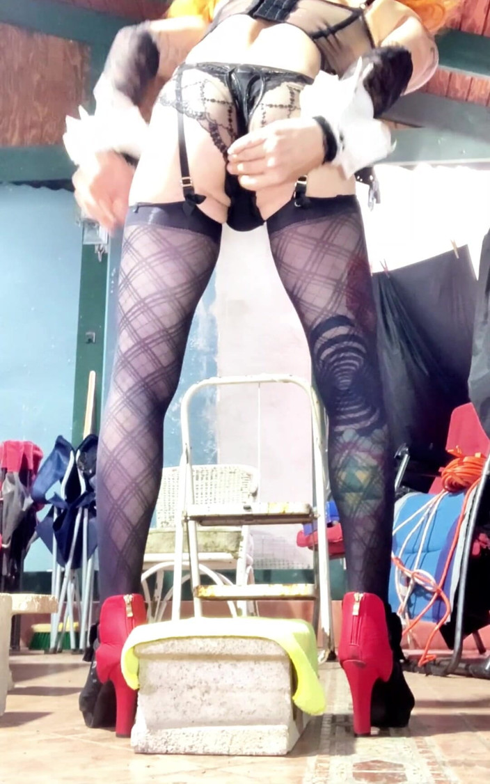 Benito414: Cute TS Femboy Sexy Panties Dildo Assfucking Practice