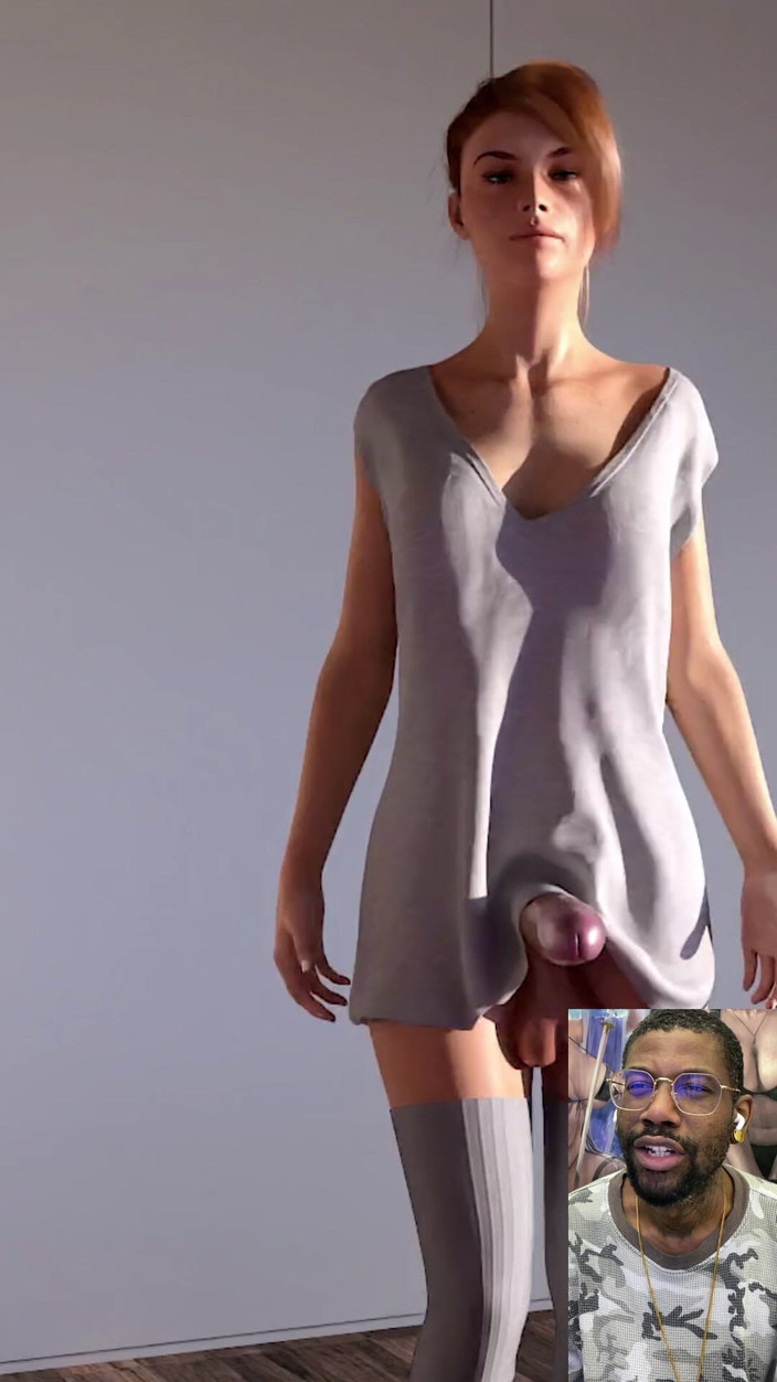 L6RD7BLU3 FUTA: Söt transgender Ginger Babe vaknar med sin kuk hårt rövknull