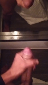 Thick Dick Mirror Tease with Spit on the Tip and Slow Rubs