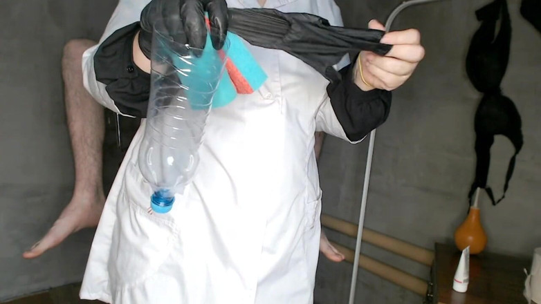 OurFetishLife: Chubby Nurse Instructing Patient (handmade Vagina for Masturbation)