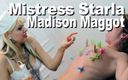 Picticon bondage and fetish: Mistress Starla &amp;amp;Madison Maggot BDSM lezdom klämmor hett vax