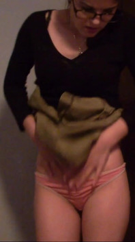 Skinny Teen Full Bladder Desperation Standing and Trying to Pee on the Floor