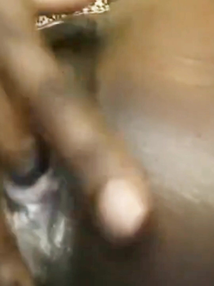Dick sucker: Young Ugandan Black Fingerings Herself