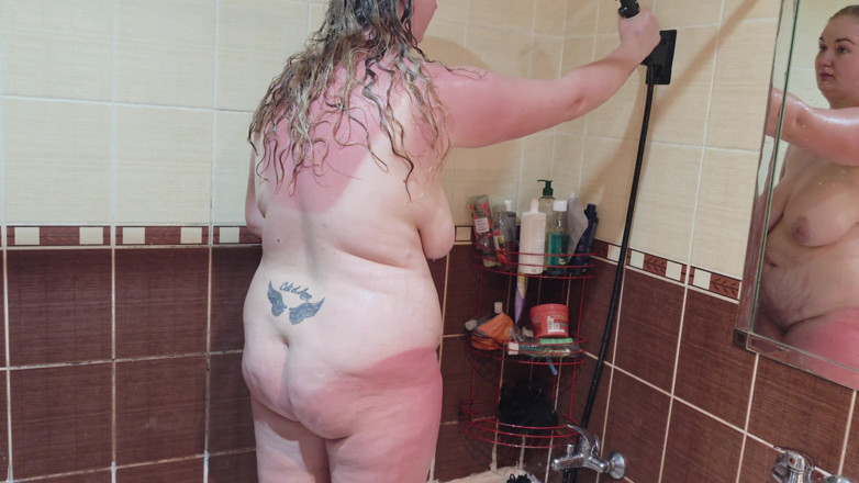 HNC Productions: My Chubby Wife with Big Natural Tits Takes a Shower...