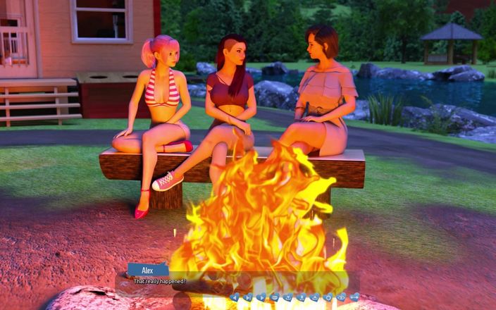 3D cartoon porn: Giúp đỡ những cô gái nóng bỏng 36: Thú nhận lửa trại -...