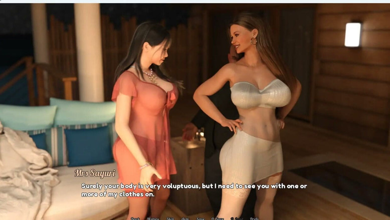 XXX Games Bunk: Perfect Housewife - Gameplay - Roleplay -wife Baths the Teen Boy in Front...