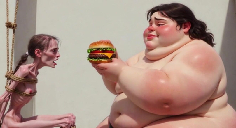 YOUR BEST FANTASY: Intense Feeding Session - SSBBW Humiliates and Fattens Thin Girl