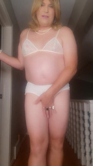 Victoria Lecherri: Modeling white panties for a fan!