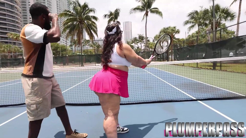 Plumper pass: Plush Plumper Luna Lark Takes BBC Balls After Tennis