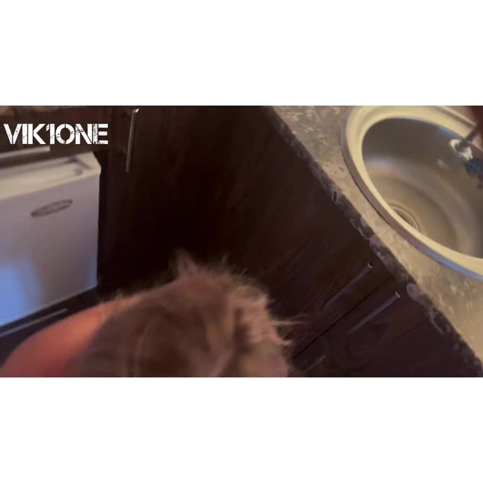 Vik1one: 和一个漂亮女孩在厨房里的粗暴性爱以激情口交结束