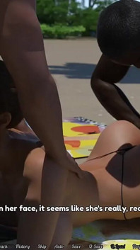 Dona de casa perfeita # 36 estranhos fazem esposa gostosa gozar duro em uma praia