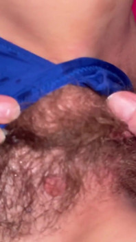 My Partner Cum Again on My Hairy Pussy - Sweat and Garter-panties