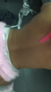 Pink slut likes to suck in the bath