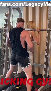 Outdoor Gym Fuck Exciting Public Fuck with Stunning Blonde Asian Shemale Fucks with Her Gym Trainer