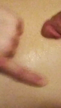Fresh Cumshots Pooling and Still Full Hard Erect Clitty