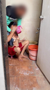 Komal Was Staking a Bath and Her Stepbrother in Law Was Quietly Watching Her From the Door