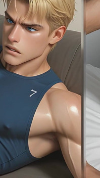 This Athletic Blonde Guy Jerking off in Lingerie Will Drive You Wild