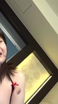 Cute Japanese babe sucking and fucking