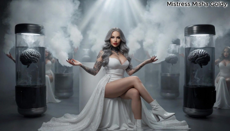 Goddess Misha Goldy: Min lukt förvandlar dig till min svaga lilla slampa, benägen...