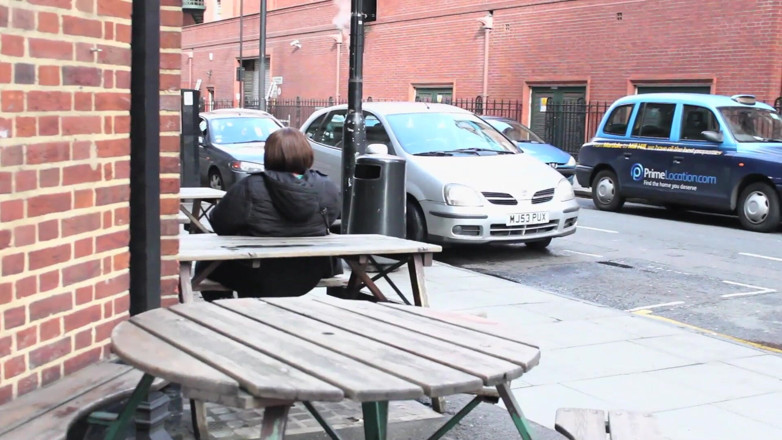Kinky Porn Freaks: Ashley Rider walks on streets of downtown