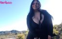 Riderqueen BBW Step Mom Latina Ebony: 性感的胖美女展示她在河里参观的地方，乡村，自然