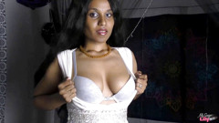Sexy Lily: Dark skin Indian girl Lily a naughty pornstar striptease masturbation (Indian...