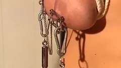 A Brunette German MILF Sucks Two Dicks After BDSM Threesome