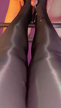 Sexy voeten nylon voetenbeurt
