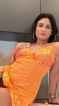 Super Hot and Horny Real Petite Redhead From the University Touches Her Pussy Under Her Halloween Costume
