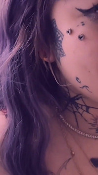 Tlustý výstřik na obličej Goth Baculatá dívka