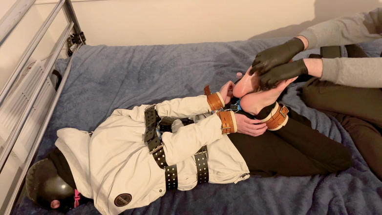 Inmate Cody and SubEdgeX: Twink Hogtied Oiled Foot Play [part 2]