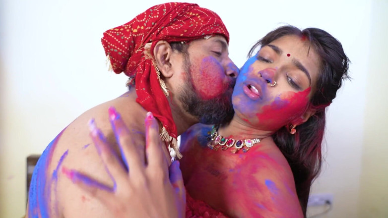 Tightmaal: Hot Desi Indian Sanjana Holi Special Hard Sex