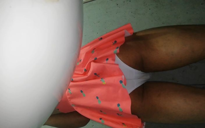 Rey rey: Cute Hot Showing Her White Panties Under Skirt with POV...
