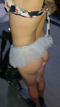 My Friend Gives Me a Skirt, Panties and Bra and I Wear Them