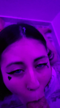 Latina Receiving Semen in Her Rich Little Mouth