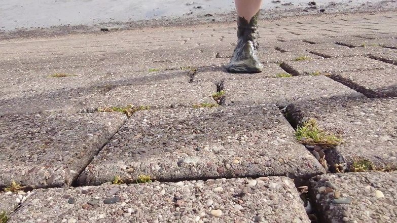 Footfetish: In Fine Stockings in the Wadden Sea of Wangerland