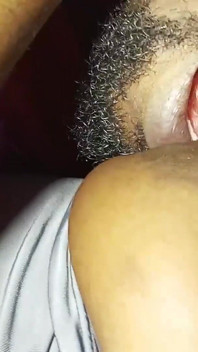 Ebony with Huge Tits Fisting on Her Husband Huge Dick on Christmas Day