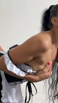 Can You Fuck Me Over the Back of the Couch - Latina Maid
