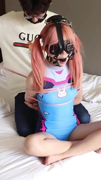 Gg53 - a Barefoot Girl in a Swimsuit Is Bound to a Bed and Her Feet Are Stimulated with a Vibrating Egg.