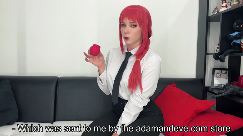 Sweetie Fox: Horny Makima tests new toy and cum intensely