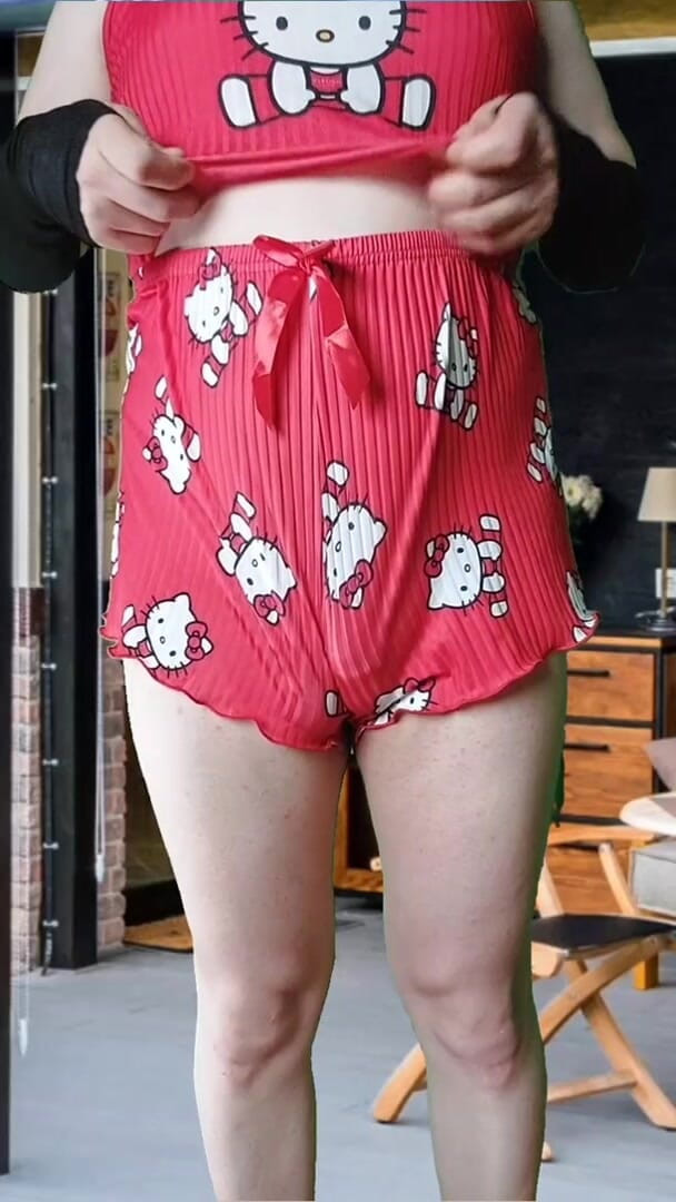 Kitty_Cross: Sissy Enjoying at Houseyard in Her Cutie Short Outfits Lollipop...