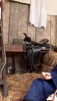 Blonde Teen Simony Gets Anal Fucked on Straw in a Barn