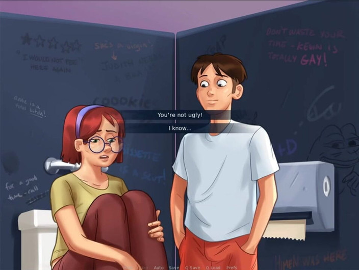 Miss Kitty 2K: Summertimesaga College łazienka spotkanie część 7