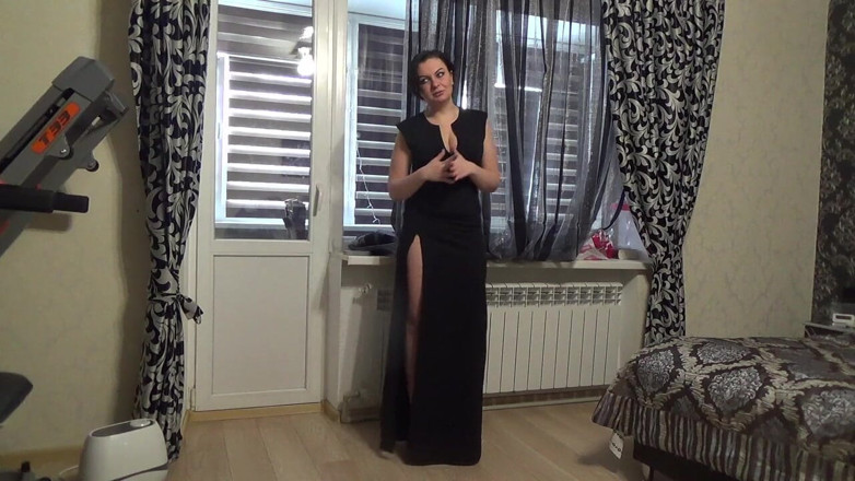 Sexy Milf: Najseksowniejszy mój strój N3 Modeling długa sukienka balck classik dla...