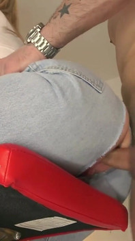 Pissing and Fucking Teen with Jeans on