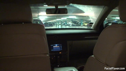 Facial flavor: Aneta menikmati seks dalam kereta di Prague