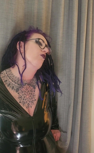 Mraltmrskinky: BBW bär pvc knullas stående av knull maskin