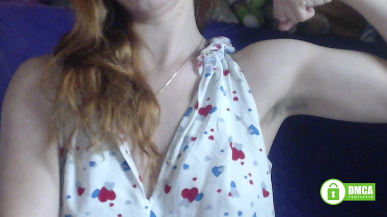 Risky Hairy Couple: Muscles Flexing. Custom. Redhead Girl