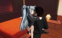 H3DC: 3D-hentai-stiefschwester lud einen mitschüler zum sex ein