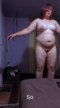 Naked Curvy Brunette on Vibration Platform Reads Comments English Subtitles
